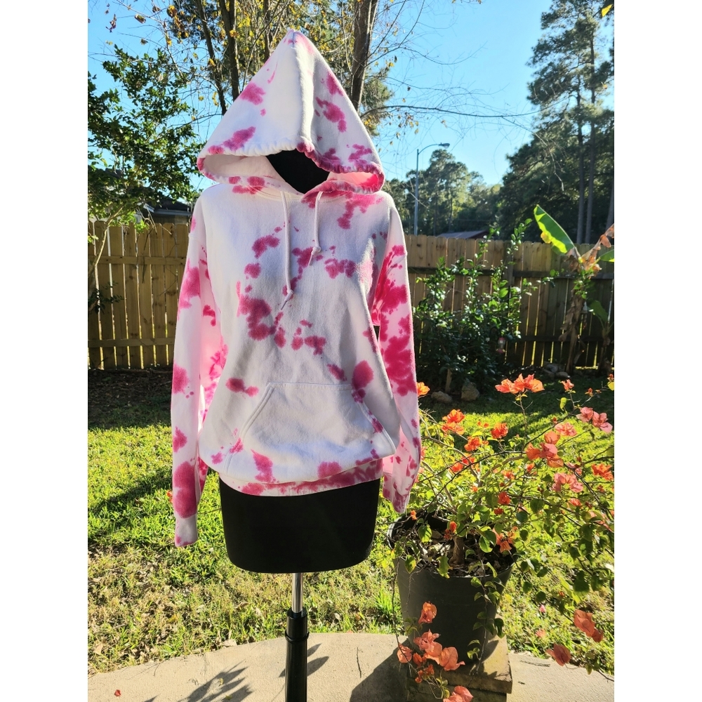 Pink tie dye hoodie